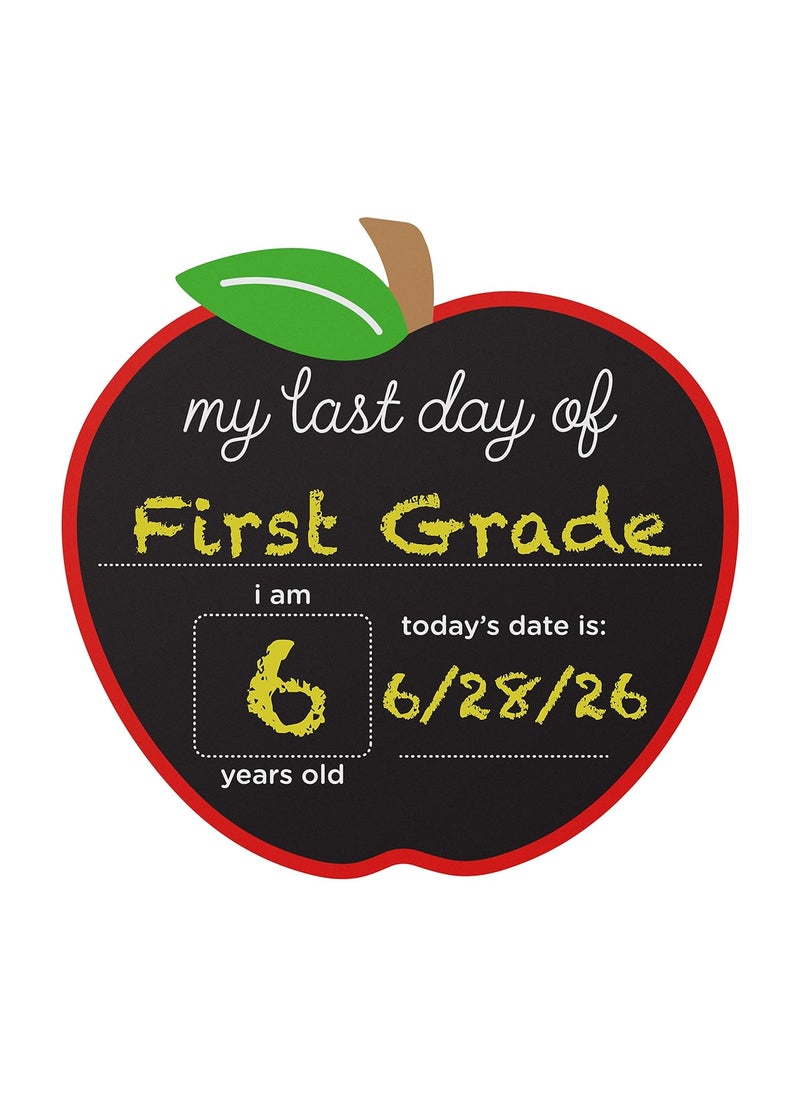 pearhead Pearhead First and Last Day of School Reversible Chalkboard Reusable Photo Sharing Prop with Chalk Celebrate School Memories and Milestones Pack of 2  - Image 2