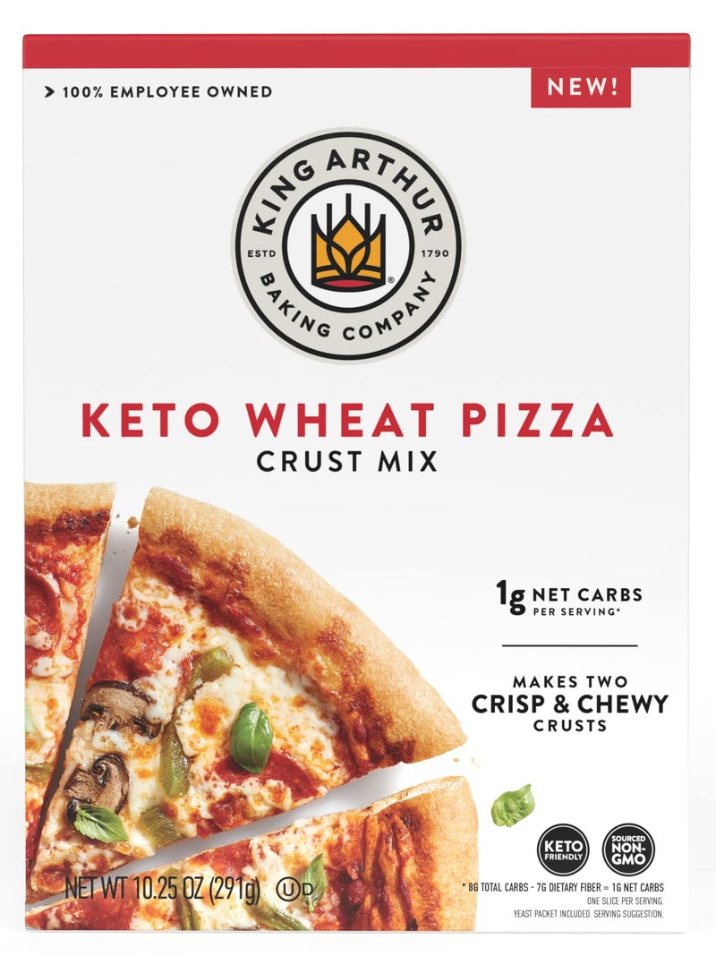 king_arthur King Arthur Keto Pizza Crust Mix Low Carb Delight with 1g Net Carbs per Serving  Easy to Make Crisp  Chewy 1025 oz Mix for Two 12 in Crusts  Perfect for Keto Pizza Lovers - Image 3