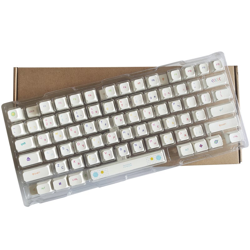 Neon Theme Xda/Thai/English/Korean/127 Key Full Set Of Thermal Sublimation Mechanical Keycap - Image 1