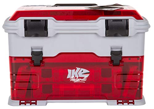Flambeau Outdoors T5PW "IKE" Multiloader Tackle Box, Fishing Organizer with Tuff Tainer Boxes Included, Zerust Anti-Corrosion Technology - Translucent Red/Gray - Image 2