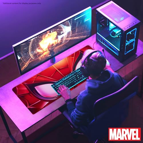 Marvel Spiderman Desk Mat Large Mouse Mat 312 x 139 Desk Protector Mat PC Laptop Keyboard Gaming Office Supplies Non Slip Spiderman Gifts for Men Red Spiderman - Image 3