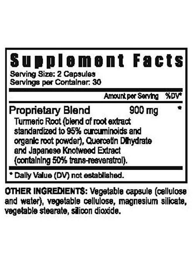 youngevity - Resveratrol Turmeric Quercetin Rtq Cell Shield 60 Capsules (Pack Of 1) - Image 1