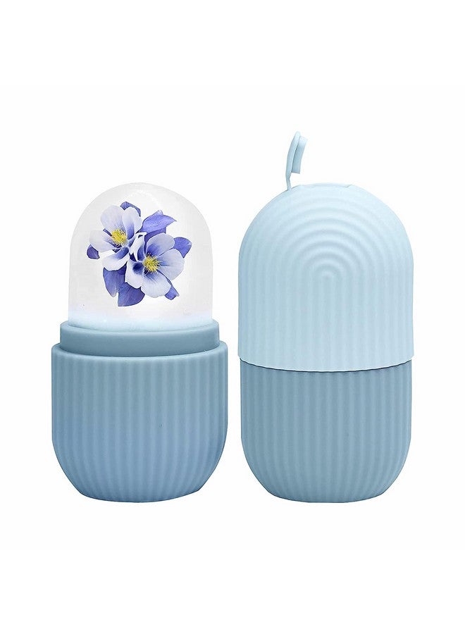 Loquat Ice Roller for Face, Puffy Eyes  Neck, Easy to Hold  Use, Reusable, Facial Beauty Ice Roller for Glowing  Clear Skin, Cold Therapy Facial Massage Roller Pack Of 1 (Blue) - Image 1