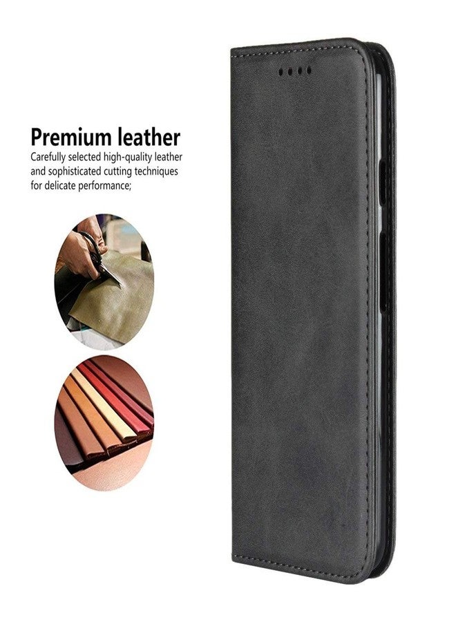 iCoverCase Compatible with Google Pixel 3a Wallet Case with Credit Card Holder, Magnetic Premium PU Leather Kickstand Feature Flip Cover Case (Dark Gray) - Image 4