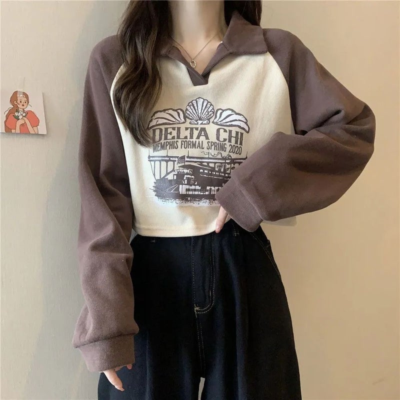Plus Size Slimming Short Sweatshirt for Women Apricot