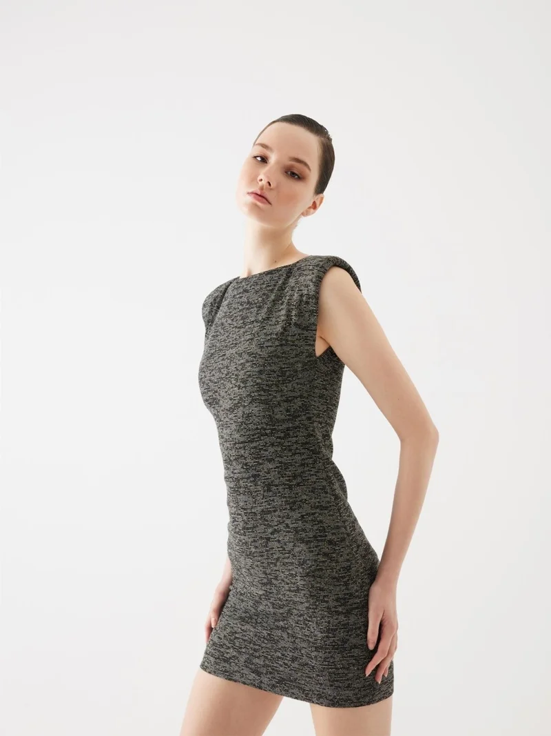 جاستي Structured Tweed Mini Dress