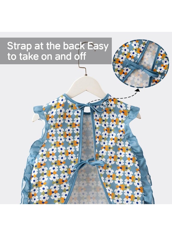 ECVV 2PCS Ruffle Baby Bibs Mess Proof Infant Feeding Bibs with Food Catcher Waterproof Cute Flower Pattern Baby Smock Bib for Toddlers, One Size - pzsku/Z23E4F87A3D89FB98FC72Z/45/_/1738146888/16559f47-400c-491d-ae08-98f196147f5f