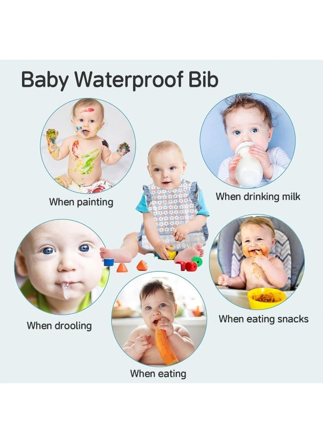 ECVV 2PCS Ruffle Baby Bibs Mess Proof Infant Feeding Bibs with Food Catcher Waterproof Cute Flower Pattern Baby Smock Bib for Toddlers, One Size - pzsku/Z23E4F87A3D89FB98FC72Z/45/_/1738146893/b3876fa2-fbcb-420d-98b7-5a183b9b9037