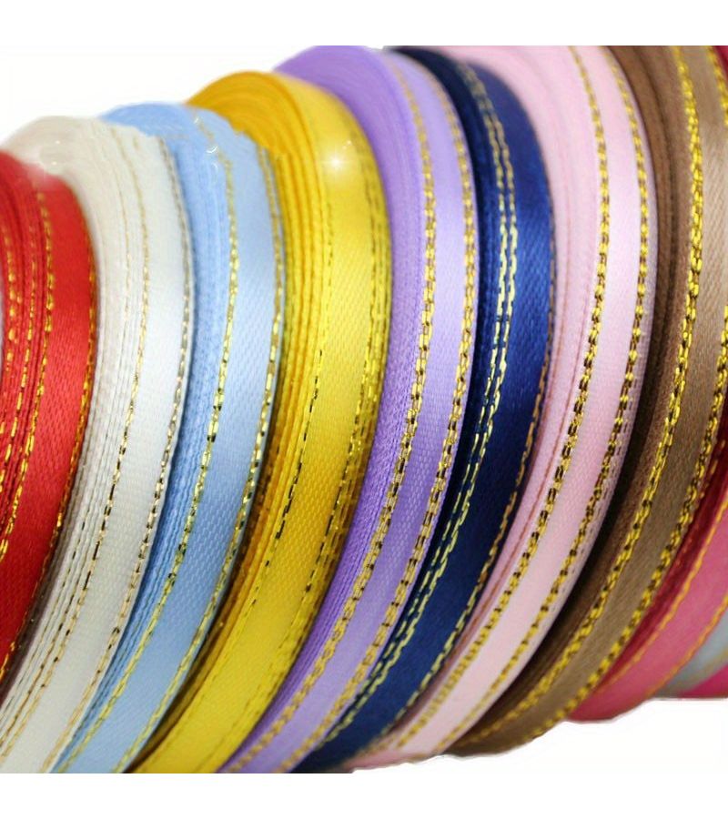 Light Purple Gold Edged Ribbon 1 Roll 25 Yards 0.6cm Wide for Gift Wrapping Wedding Decorations Crafts Party Baking Floral Arrangements Hair Accessories DIY Projects Special Events Craft Supplies Decorative Edging - Image 4