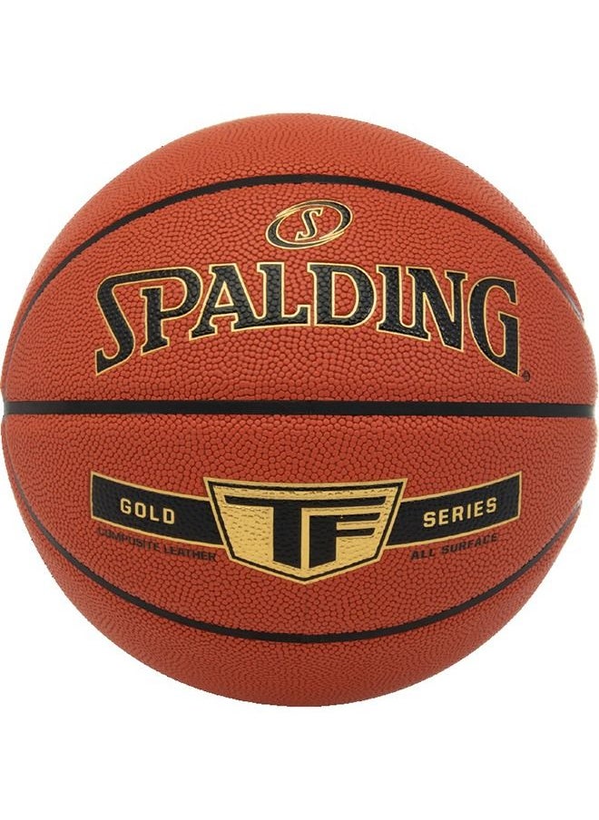 SPALDING - TF Gold Sz7 Composite Basketball -Orange - Image 1