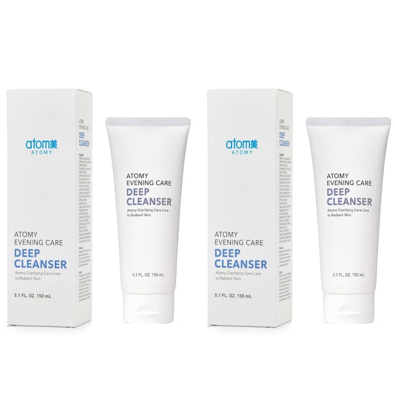 GASHINA STORY غسول عميق للعناية المسائية من غاشينا ستوري أتمى - 150 مل × 2 عبوة، رغوة للوجه، غسول للوجه - Image 1