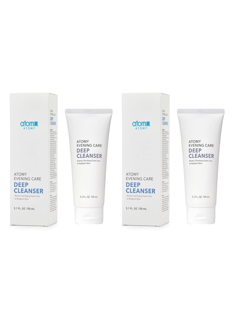 ATOMY - ATOMY Evening Care Deep Cleanser - 150ml x 2 pack, Facial Foam, Face Wash - Image 1