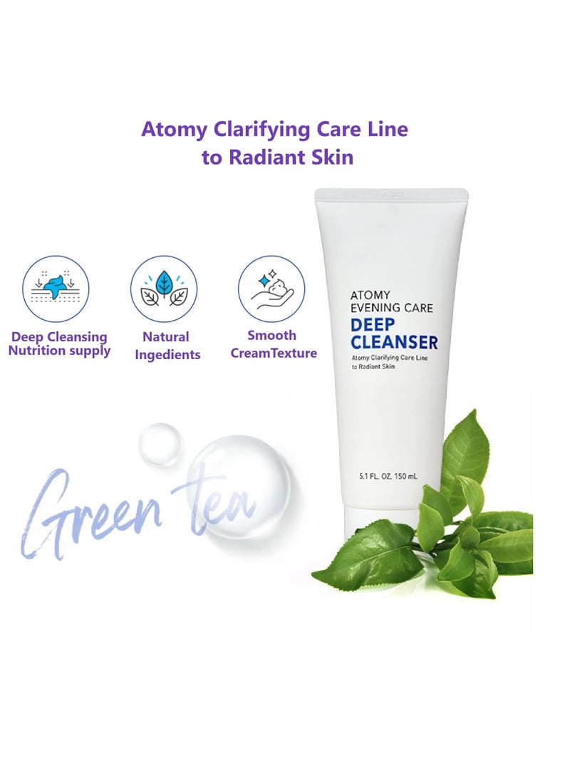 ATOMY - ATOMY Evening Care Deep Cleanser - 150ml x 2 pack, Facial Foam, Face Wash - Image 1