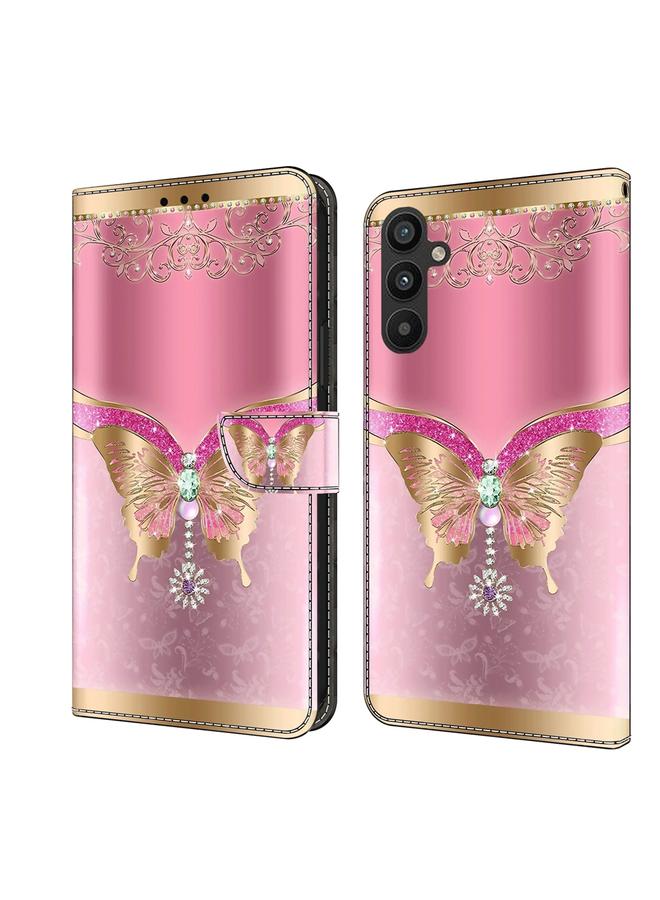 S-TOP Case For Samsung Galaxy A15 Crystal 3D Shockproof Protective Leather Phone Case - Image 1