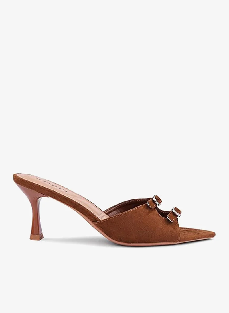 IconStyle Suede Classic & Elegant Heel Slipper