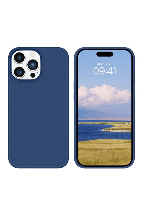 iPhone 15 Pro Max Case 6.7 Inch Liquid Gel Silicone iPhone 15 Pro Max Cover Inside Microfiber Soft Silky Touch Anti-Scratch Thin Shockproof Cover Compatible with iPhone 15 Pro Max