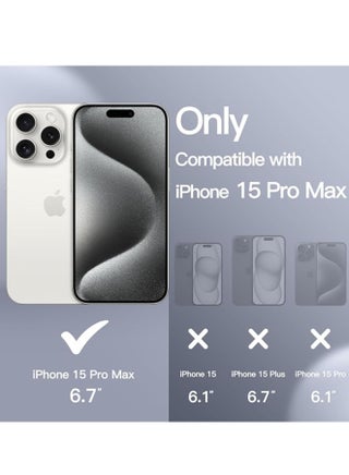 جراب iPhone 15 Pro Max مقاس 6.7 بوصة من الجل السائل السيليكون لهاتف iPhone 15 Pro Max غطاء داخلي من الألياف الدقيقة الناعمة ذات الملمس الحريري المقاوم للخدش، غطاء رقيق مقاوم للصدمات متوافق مع iPhone 1 - view 2