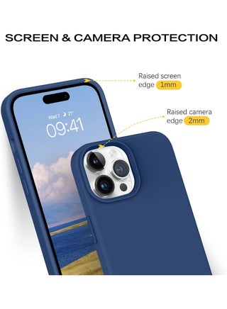 جراب iPhone 15 Pro Max مقاس 6.7 بوصة من الجل السائل السيليكون لهاتف iPhone 15 Pro Max غطاء داخلي من الألياف الدقيقة الناعمة ذات الملمس الحريري المقاوم للخدش، غطاء رقيق مقاوم للصدمات متوافق مع iPhone 1 - view 3