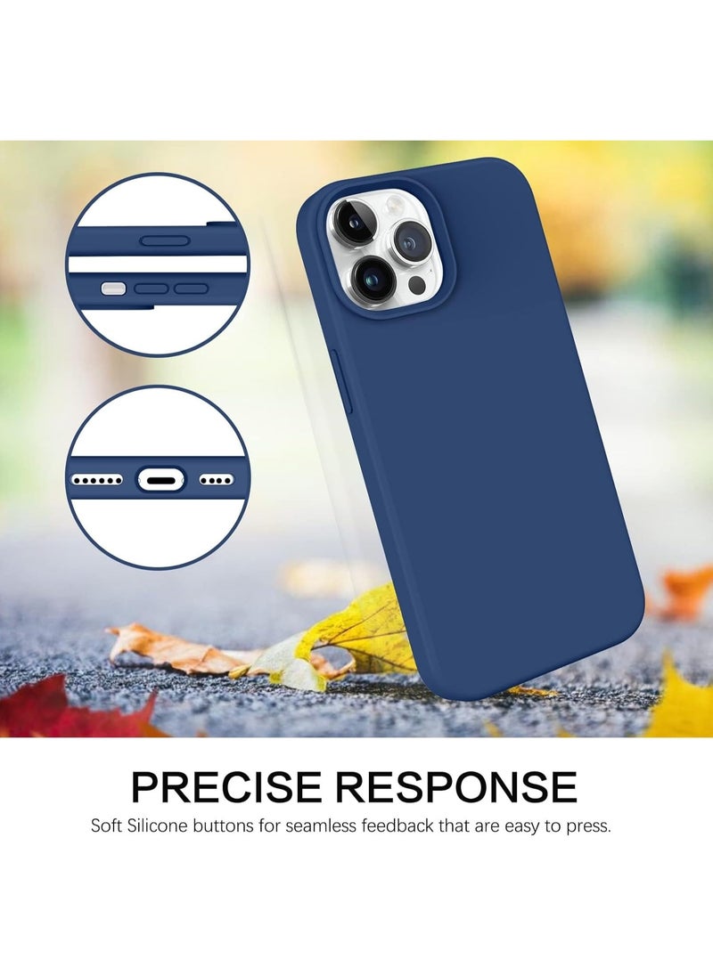 iPhone 15 Pro Max Case 6.7 Inch Liquid Gel Silicone iPhone 15 Pro Max Cover Inside Microfiber Soft Silky Touch Anti-Scratch Thin Shockproof Cover Compatible with iPhone 15 Pro Max