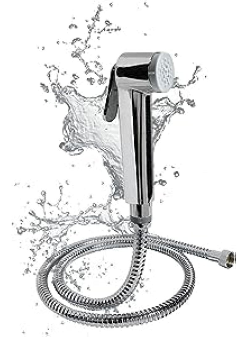 ZANAYA Handheld Bidet Shattaf Set for Toilet - Adjustable Muslim Shower Bidet Sprayer with 120cm Stainless Steel Hose & Wall Holder, Chrome Bathroom Spray Set - Image 1