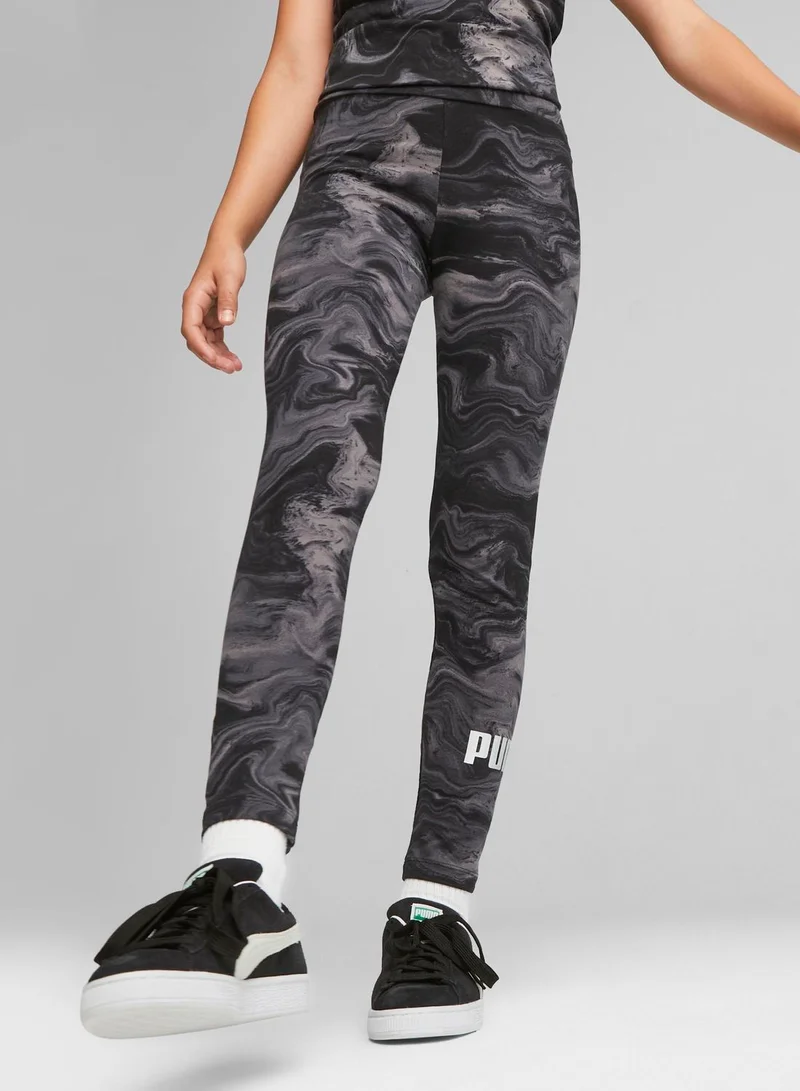 PUMA Kids Essential Marbleized Aop Leggings