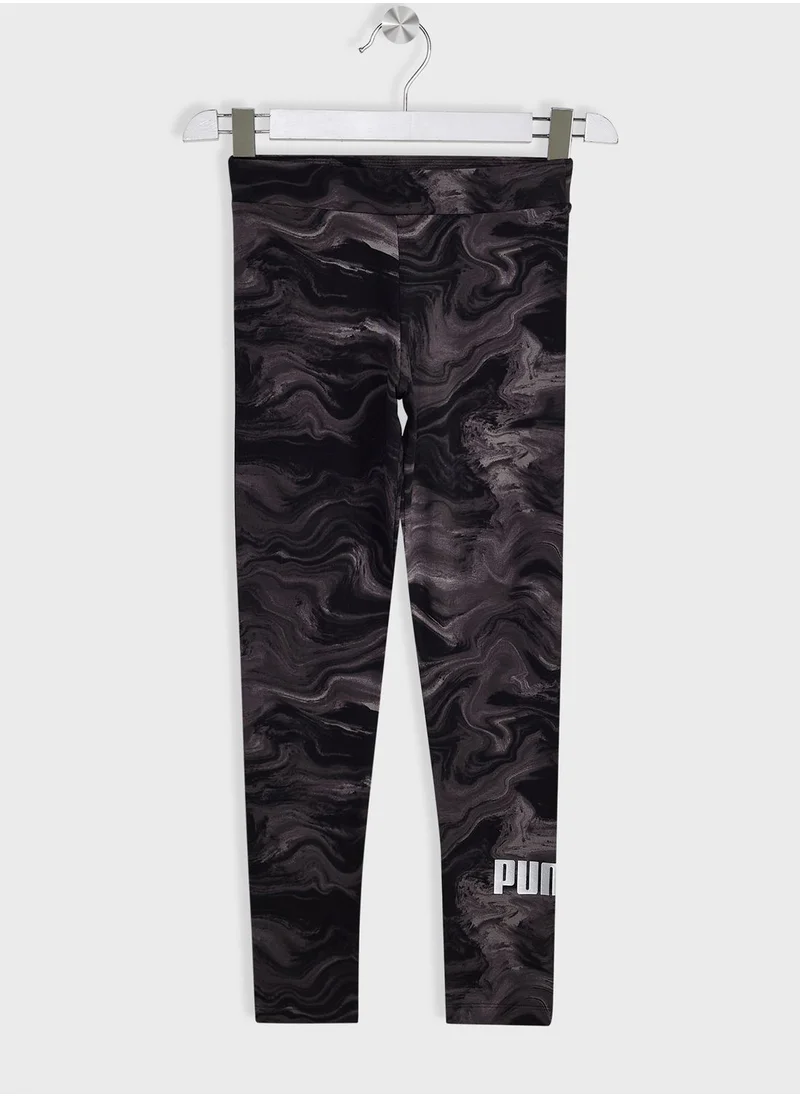 PUMA Kids Essential Marbleized Aop Leggings