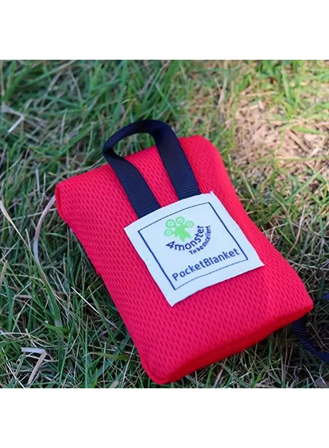 Blue Ultra Thin Sand Proof Picnic Mat Portable Folding Beach Blanket With Carry Pocket - Image 2