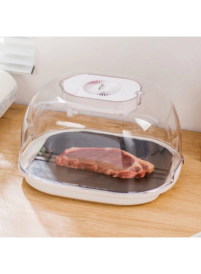 KAYUSO Kitchen Food Defrosting Tray, Rapid Steak Defroster and Portable Thawing Plate, 360° Uniform Defrosting, Type-C Charging, Food-Grade Material, Quick Thaw for Meat, Seafood, and Poultry - Image 3