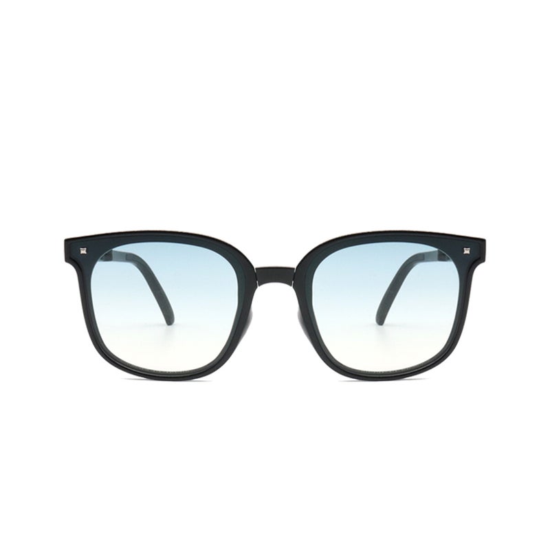 Generic Huayi Foldable Sunglasses Womens Anti-UV Summer Simple Fashion Lightweight Face Showing Small Sunglasses Mens Trendy Wholesale Gradient Blue (Second Generation)