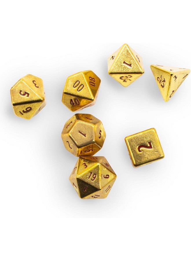 Ultra PRO - 50th Anniversary Heavy Metal 7 RPG Dice Set for Dungeons & Dragons, Premium Tabletop Gaming Accessories, Roleplaying Set, Collectible RPG dice, zinc Alloy for Gamers - Image 2