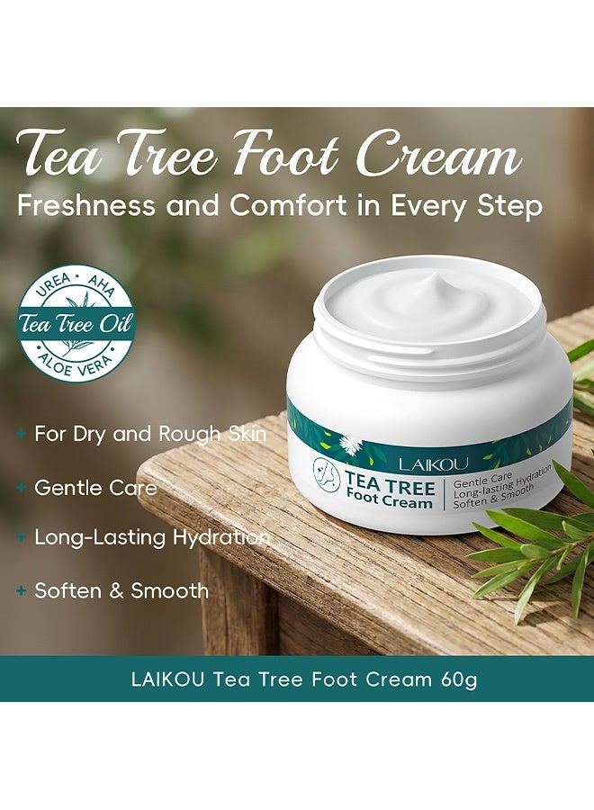 Laikou Australian Tea Tree Moisturizing Cream - Hydrates and Moisturizes, Prevents Dryness and Cracking（60g） - Image 2
