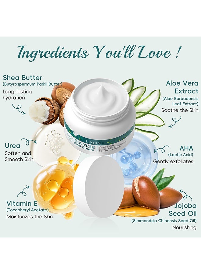 Laikou Australian Tea Tree Moisturizing Cream - Hydrates and Moisturizes, Prevents Dryness and Cracking（60g） - Image 5