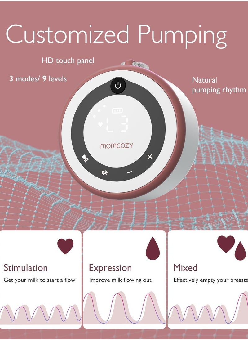Momcozy - Hospital Grade Breast Pump V1, Hands-Free & Portable Double Electric Breast Pump, Smart Touch Screen, 3 Modes & 9 Levels - Image 1