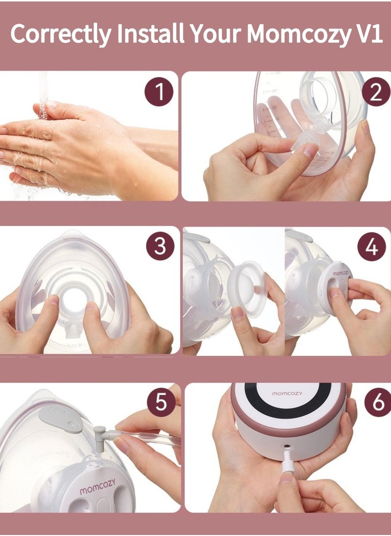 Momcozy - Hospital Grade Breast Pump V1, Hands-Free & Portable Double Electric Breast Pump, Smart Touch Screen, 3 Modes & 9 Levels - Image 1
