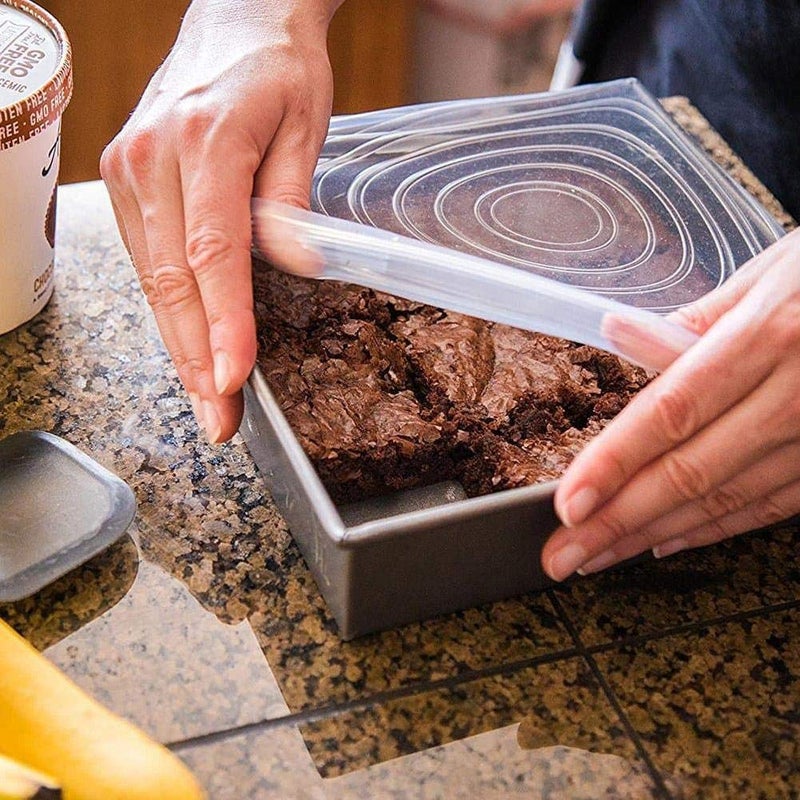 SKYLIT Microwave Safe Silicone Stretch Lids Flexible Covers for Rectangle, Round, Square Kitchen Bowls, Dishes, Plates, Cans, Jars, Cups, Utensils, Glassware and Mugs - Set of 6 - Image 4