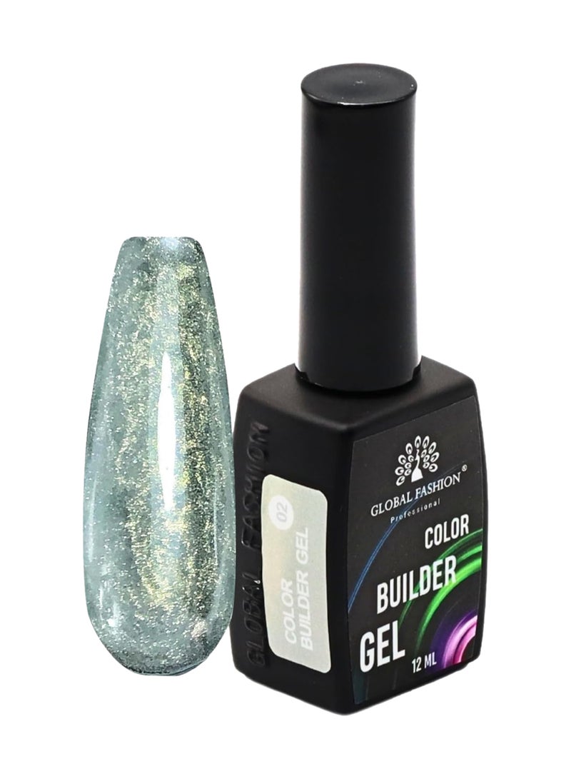 GLOBAL FASHION Professional Color Builder Gel 12Ml - Long-Lasting, Chip-Resistant Manicure  (Color 02)  - Image 1
