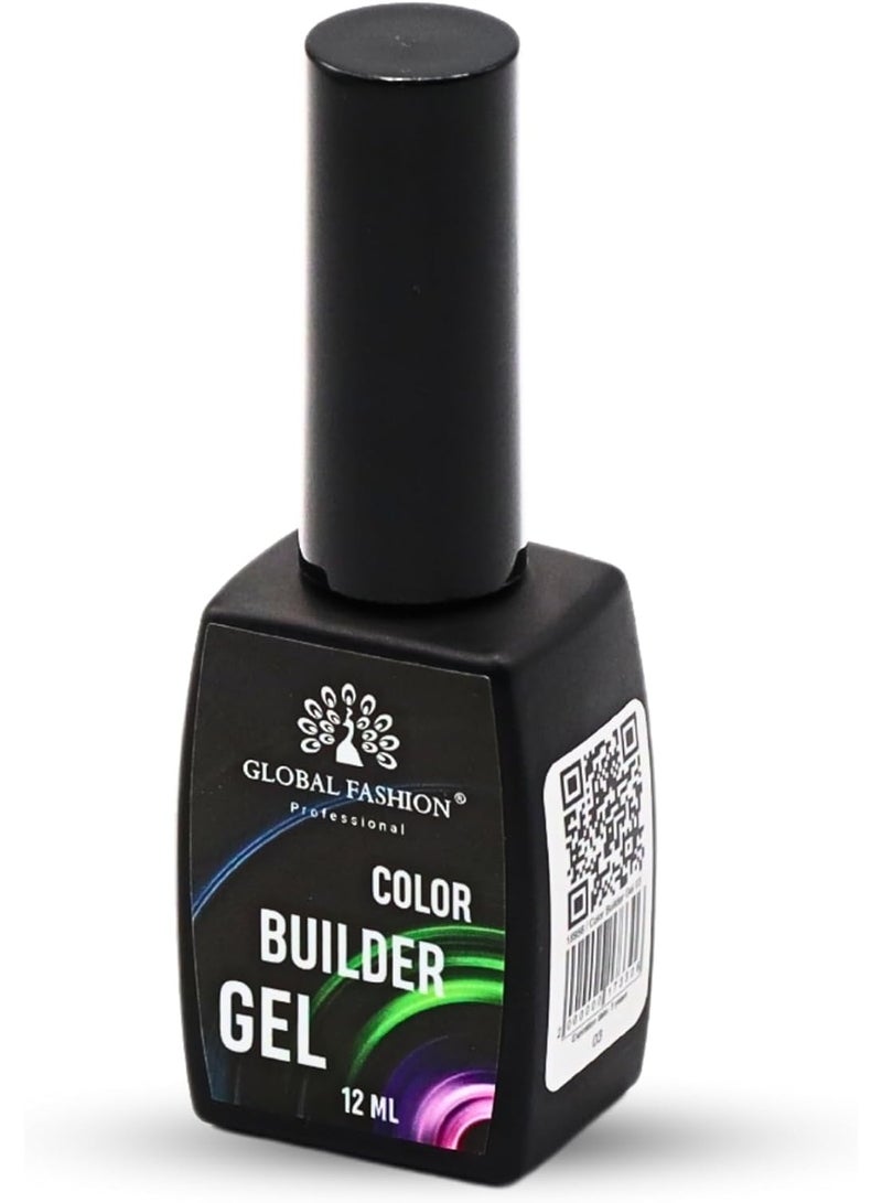 GLOBAL FASHION Professional Color Builder Gel 12Ml - Long-Lasting, Chip-Resistant Manicure  (Color 02)  - Image 4