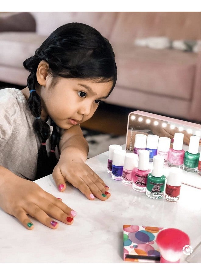 بيجي باينت طلاء أظافر للفتيات غير سام بنسبة 100%، آمن وخالي من القسوة، نباتي ومنخفض الرائحة للأطفال، مجموعة صندوق الحظيرة (4 مجموعة هدايا طلاء) - Image 5
