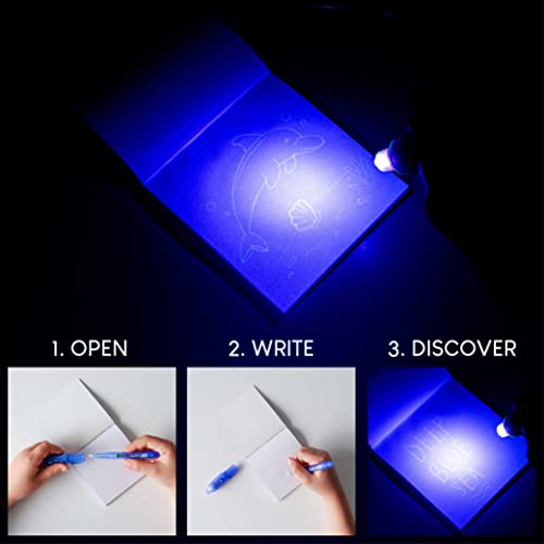 BONNYCO Invisible Ink Pen and Notebook Pack 16 Under the Sea Party Favors Ocean Party Favors for Kids Goodie Bags Stuffers Pinata Classroom Prizes Return Gifts for Kids Birthday Student Gifts - Image 5