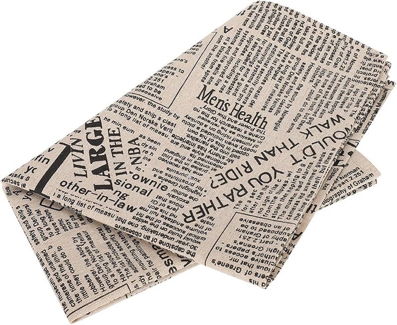 خلفية قماش من قطن الكتان بتصميم صحيفة إنجليزية كلاسيكية مقاس 71 × 50 سم - Image 4