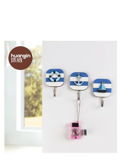 huanyin Wall Sticky Hooks 3 Pieces Kitchen Sticky Hooks , Toilet Sticky Hooks , Car Sticky Hooks , Kids Room Sticky Hooks ,Spoon Sticky Hooks , Kitchen Organizer Hooks Shower Hooks , Towel Sticky Hooks  - Image 3