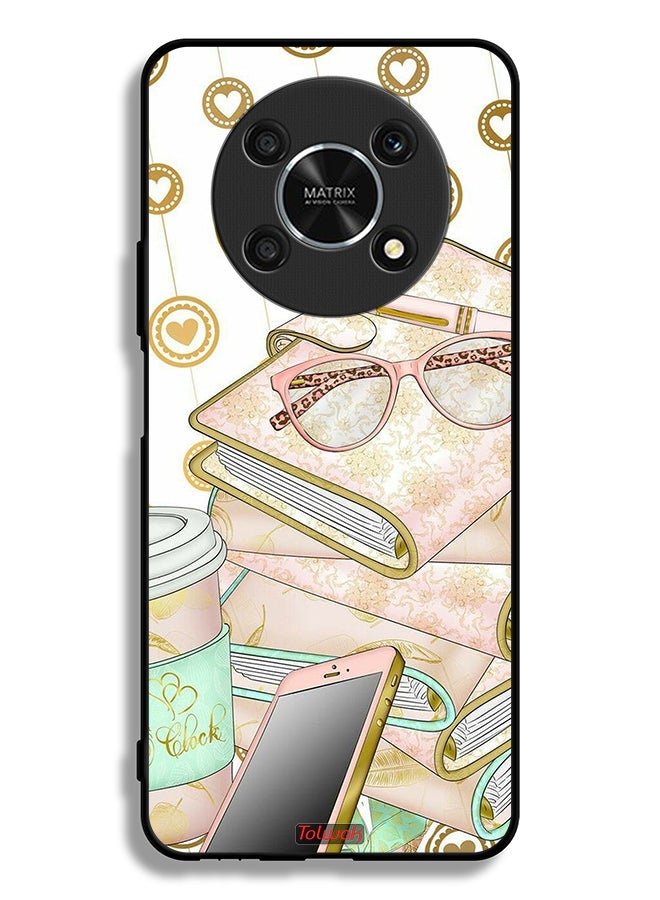Tolwak Honor X9 5G Protective Case Cover Glasses On Books - Image 2