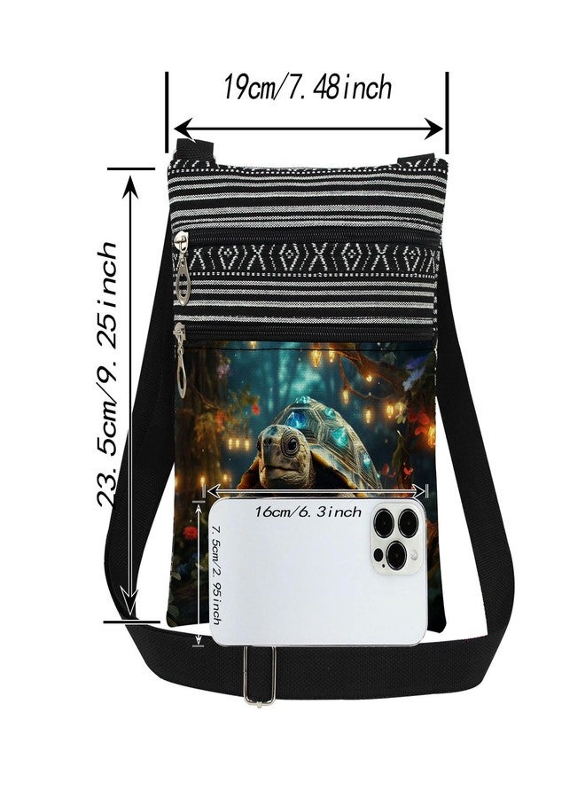 XiaoGalaee Tortoise Women Crossbody Bag Tortoise Print Adjustable Shoulder Strap Messenger Bag Birthday Gift Holiday Present for Friend Sister Nature Explorers - Image 4