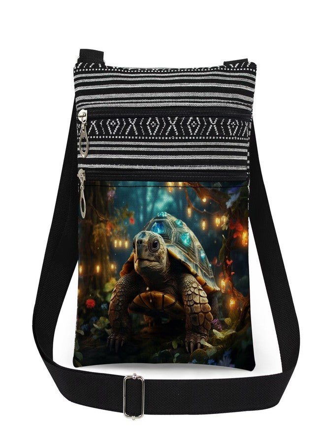 XiaoGalaee Tortoise Women Crossbody Bag Tortoise Print Adjustable Shoulder Strap Messenger Bag Birthday Gift Holiday Present for Friend Sister Nature Explorers - Image 1