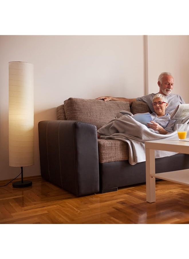Click N Pick Home Stylo Floor Lamp Stand Lamp For Living Room With Lamp Shade Beige Floor Lamps For Bedroom 116Cm Height Modern Standing Lamp Suitable For Office Furniture Study Room Outdoor Lighting  - Image 2