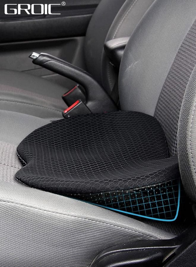 GROIC Car Seat Cushion - Memory Foam Car Seat Pad - Sciatica & Lower Back Pain Relief - Car Lumbar Support for Driving - Car Booster Seat Road Trip Essentials for Drivers - Image 1