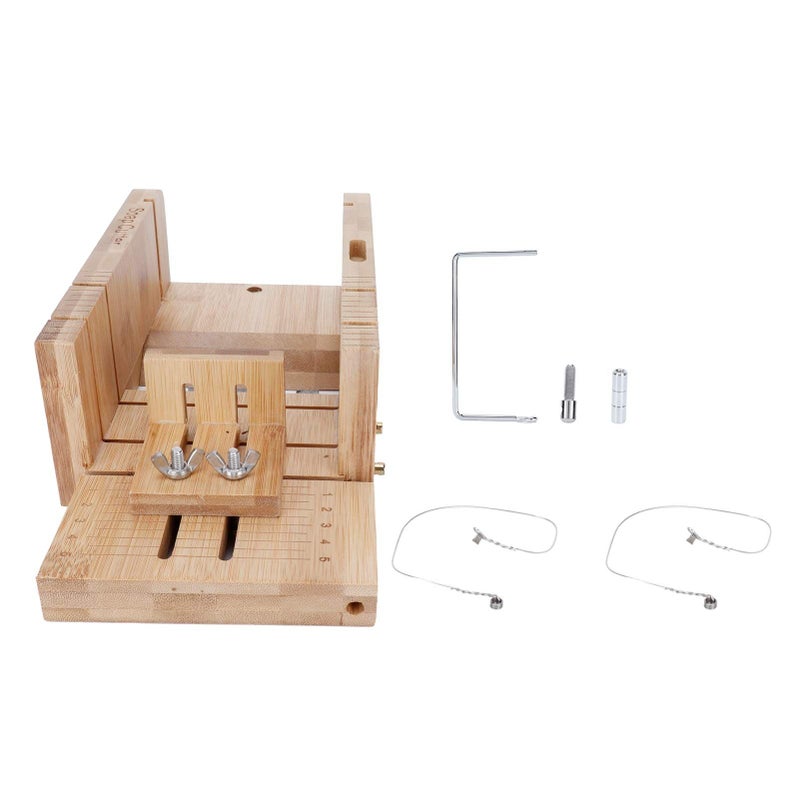 Handmade Wooden Soap Cutter with Adjustable Scale for DIY Precise Slicing - Image 2