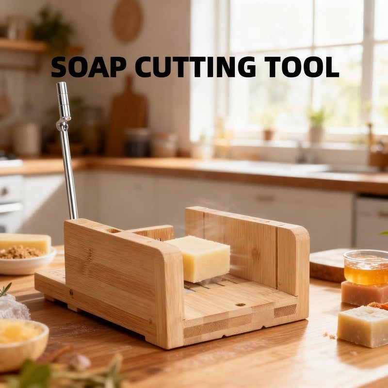 Handmade Wooden Soap Cutter with Adjustable Scale for DIY Precise Slicing - Image 5