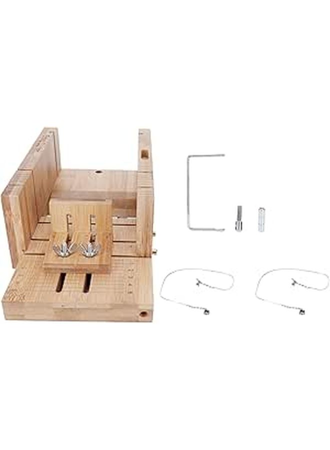Handmade Wooden Soap Cutter with Adjustable Scale for DIY Precise Slicing - Image 1
