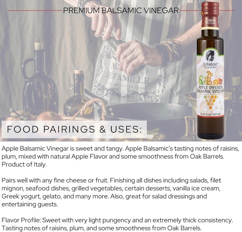Ariston Apple Infused Balsamic Vinegar - 250ml - Image 3